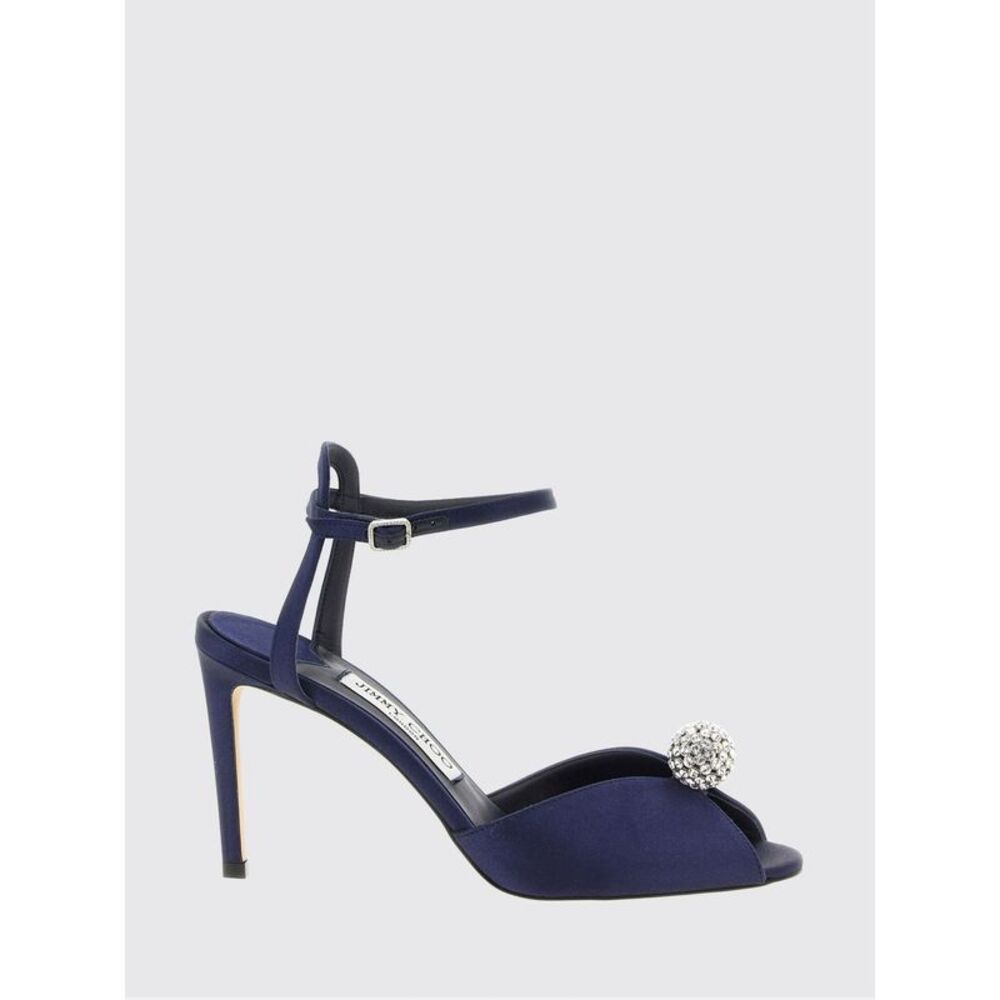 Jimmy Choo Women Sacora Jimmy Choo Satin Stiletto Heel Sandals With Crystals